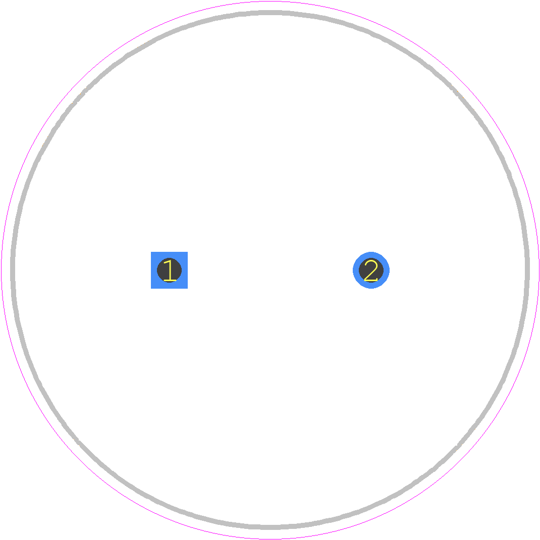 B43541A6686M000 - TDK PCB footprint - Capacitor, Polarized Radial Diameter - Capacitor, Polarized Radial Diameter - CASE CODE 25 × 25
