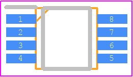 ADR435ARMZ - Analog Devices PCB footprint - Small Outline Packages - Small Outline Packages - 8-Lead Mini Small Outline Package [MSOP] (RM-8)