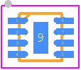 EMIF03SIM02M8 - STMicroelectronics PCB footprint - Small Outline No-lead - Small Outline No-lead - QFN 1.7 x 1.5 X 0.6