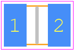 PKGS-25WXP1-R - Murata Electronics PCB footprint - Capacitor Chip Non-polarised - Capacitor Chip Non-polarised - PKGS-25WXP1-R