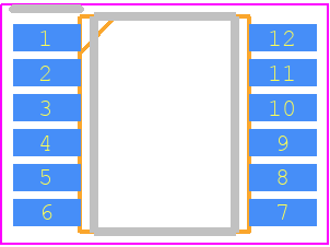 VND5E050ACJTR-E - STMicroelectronics PCB footprint - Small Outline Packages - Small Outline Packages - PowerSSO-12