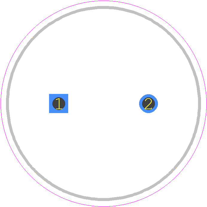 B41896D5188M000 - TDK PCB footprint - Capacitor, Polarized Radial Diameter - Capacitor, Polarized Radial Diameter - 16*25