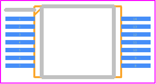SN74AHC14DGVRG4 - Texas Instruments PCB footprint - Small Outline Packages - Small Outline Packages - DGV(R-PDSO-G14)