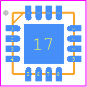 NX3DV2567HR - NXP PCB footprint - Quad Flat No-Lead - Quad Flat No-Lead - SOT1039-2