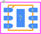 AP22652AFDZ-7 - Diodes Incorporated PCB footprint - Small Outline No-lead - Small Outline No-lead - W-DFN2020-6 (Type A1)