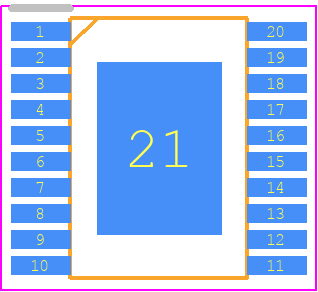 MP9928GF-Z - Monolithic Power Systems (MPS) PCB footprint - Small Outline Packages - Small Outline Packages - TSSOP-20 EP