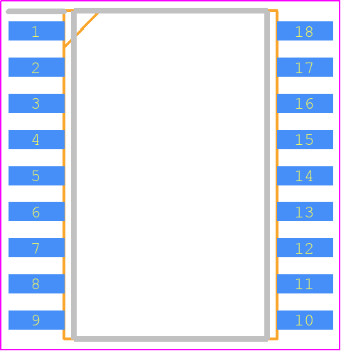 UC2914DWTR - Texas Instruments PCB footprint - Small Outline Packages - Small Outline Packages - DW(R-PDSO-G18)