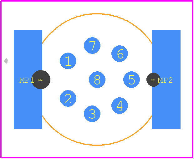 464676 - ERNI PCB footprint - Other - Other - 464676-3