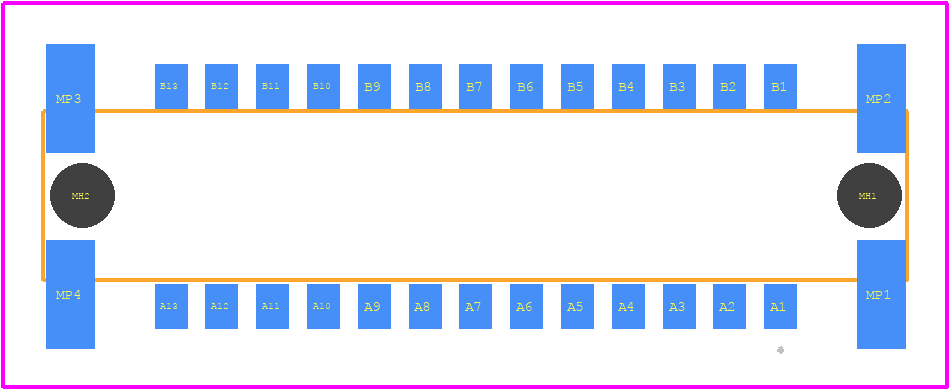 244855 - ERNI PCB footprint - Other - Other - 244855-1