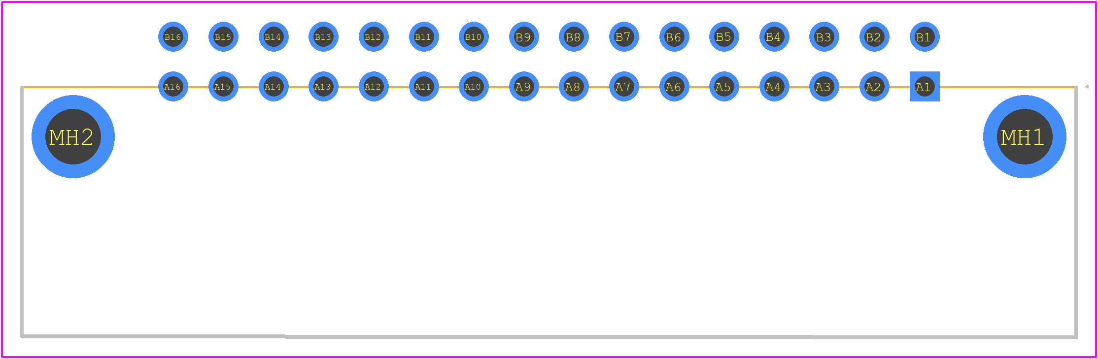 384270 - ERNI PCB footprint - Other - Other - 384270-3