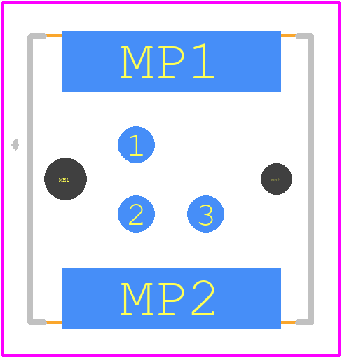 464431 - TE Connectivity PCB footprint - Other - Other - 464431