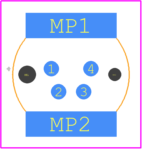 464432 - ERNI PCB footprint - Other - Other - 464432-3