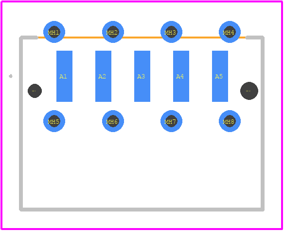 364708 - ERNI PCB footprint - Other - Other - 364708-2