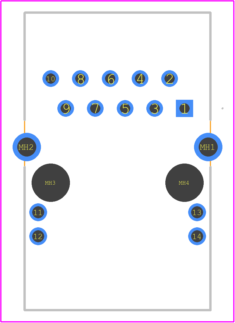 203350 - ERNI PCB footprint - Other - Other - 203350-3