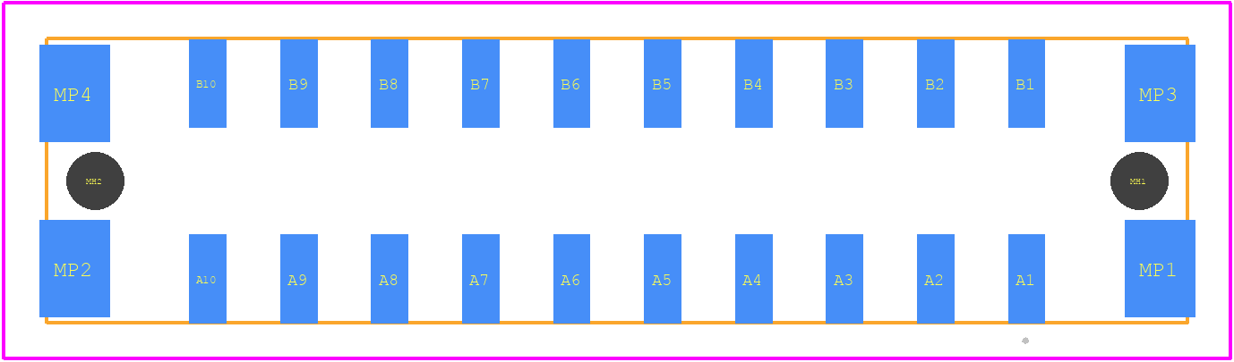 464689 - TE Connectivity PCB footprint - Other - Other - 464689-3