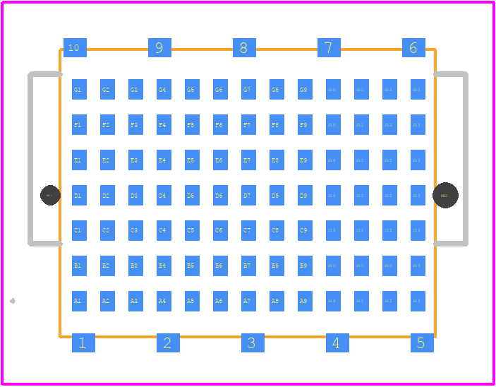 454701 - TE Connectivity PCB footprint - Other - Other - 454701-1