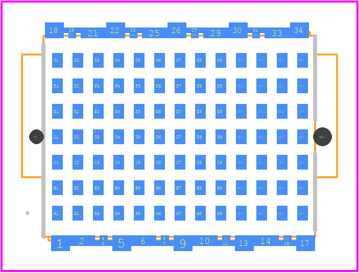 464138 - TE Connectivity PCB footprint - Other - Other - 464138-1