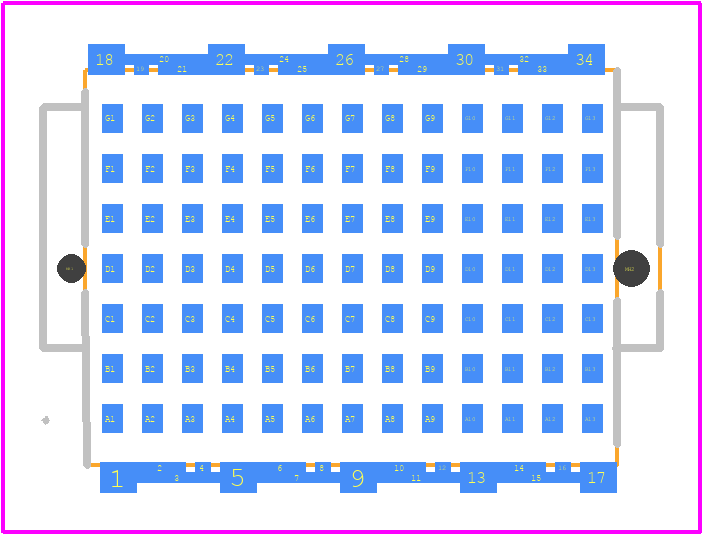 464139 - TE Connectivity PCB footprint - Other - Other - 464139-2