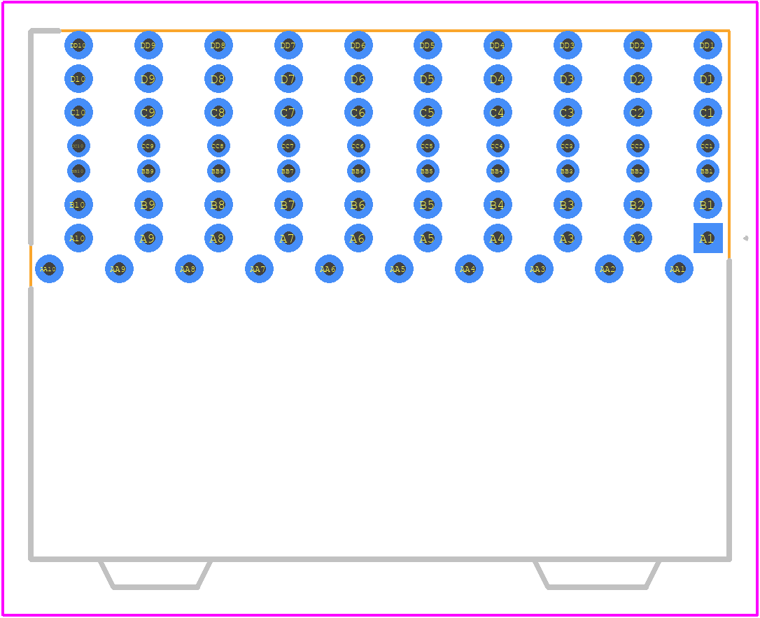 464459 - TE Connectivity PCB footprint - Other - Other - 464459-3