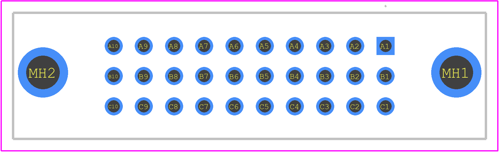 284173 - ERNI PCB footprint - Other - Other - 284173-1