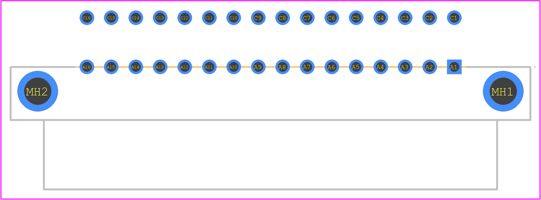 384209 - TE Connectivity PCB footprint - Other - Other - 384209-4