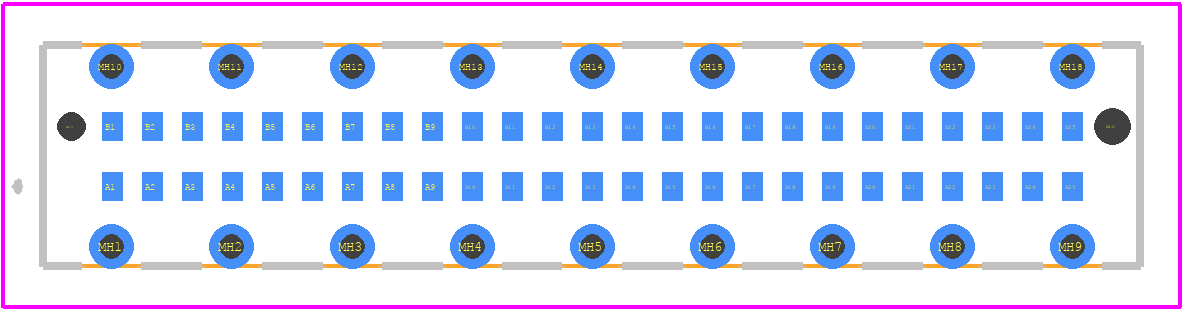 354181 - ERNI PCB footprint - Other - Other - 354181-2