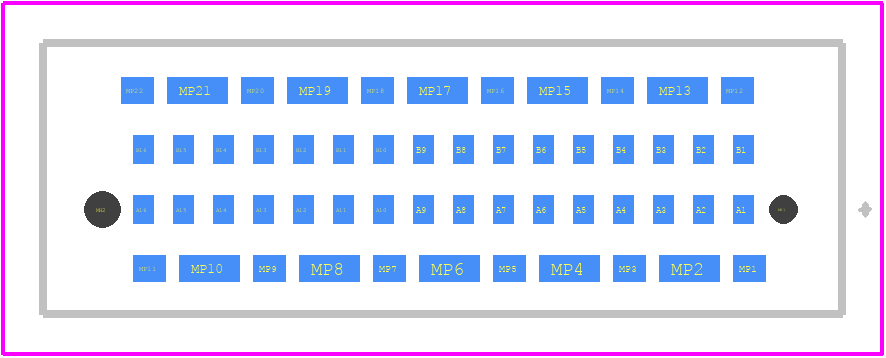 524534 - ERNI PCB footprint - Other - Other - 524534-4