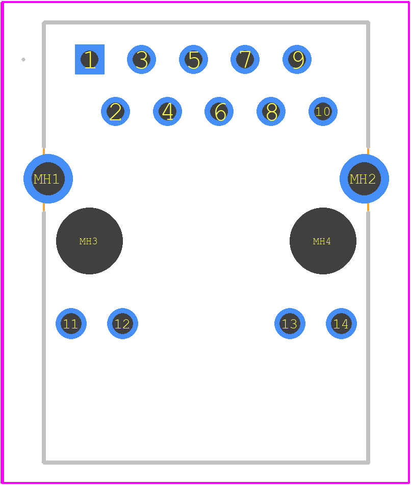 203388 - TE Connectivity PCB footprint - Other - Other - 203388-1