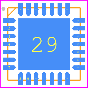 PCA9685BS,118 - NXP PCB footprint - Quad Flat No-Lead - Quad Flat No-Lead - HVQFN-28