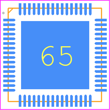 TPS65086100RSKR - Texas Instruments PCB footprint - Quad Flat No-Lead - Quad Flat No-Lead - rsk(s-pvqfn-n64),