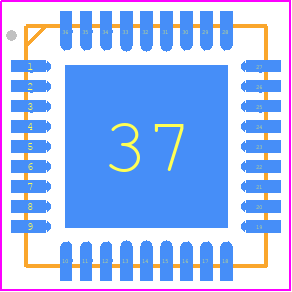 TJA1101BHN/0Z - NXP PCB footprint - Quad Flat No-Lead - Quad Flat No-Lead - HVQFN36 6 x 6 x 0.85 mm