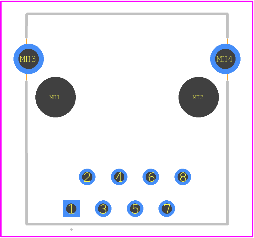 MTJ-88FX1-FS - Adam Tech PCB footprint - Other - Other - MTJ-88FX1-FS-3