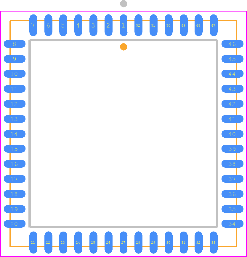 MC68008FN12F - Motorola PCB footprint - Plastic Leaded Chip Carrier - Plastic Leaded Chip Carrier - MC68008FN12F