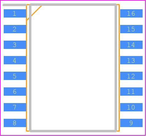 MLX91221KDF-ABR-050-SP - Melexis PCB footprint - Small Outline Packages - Small Outline Packages - SOIC169