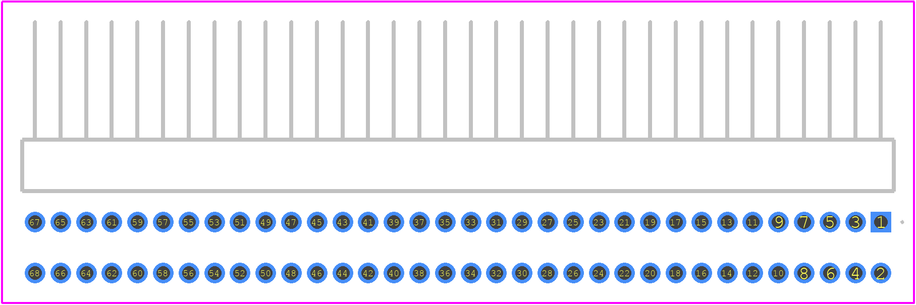 TMS-134-01-G-D-RA - SAMTEC PCB footprint - Other - Other - TMS-134-01-G-D-RA-4