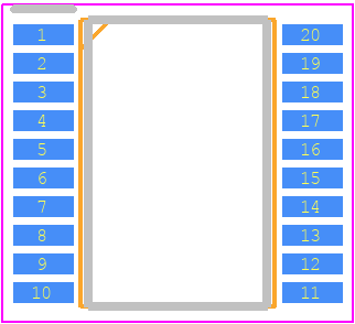 BD8389FV-M - ROHM Semiconductor PCB footprint - Small Outline Packages - Small Outline Packages - SSOP-B20_1