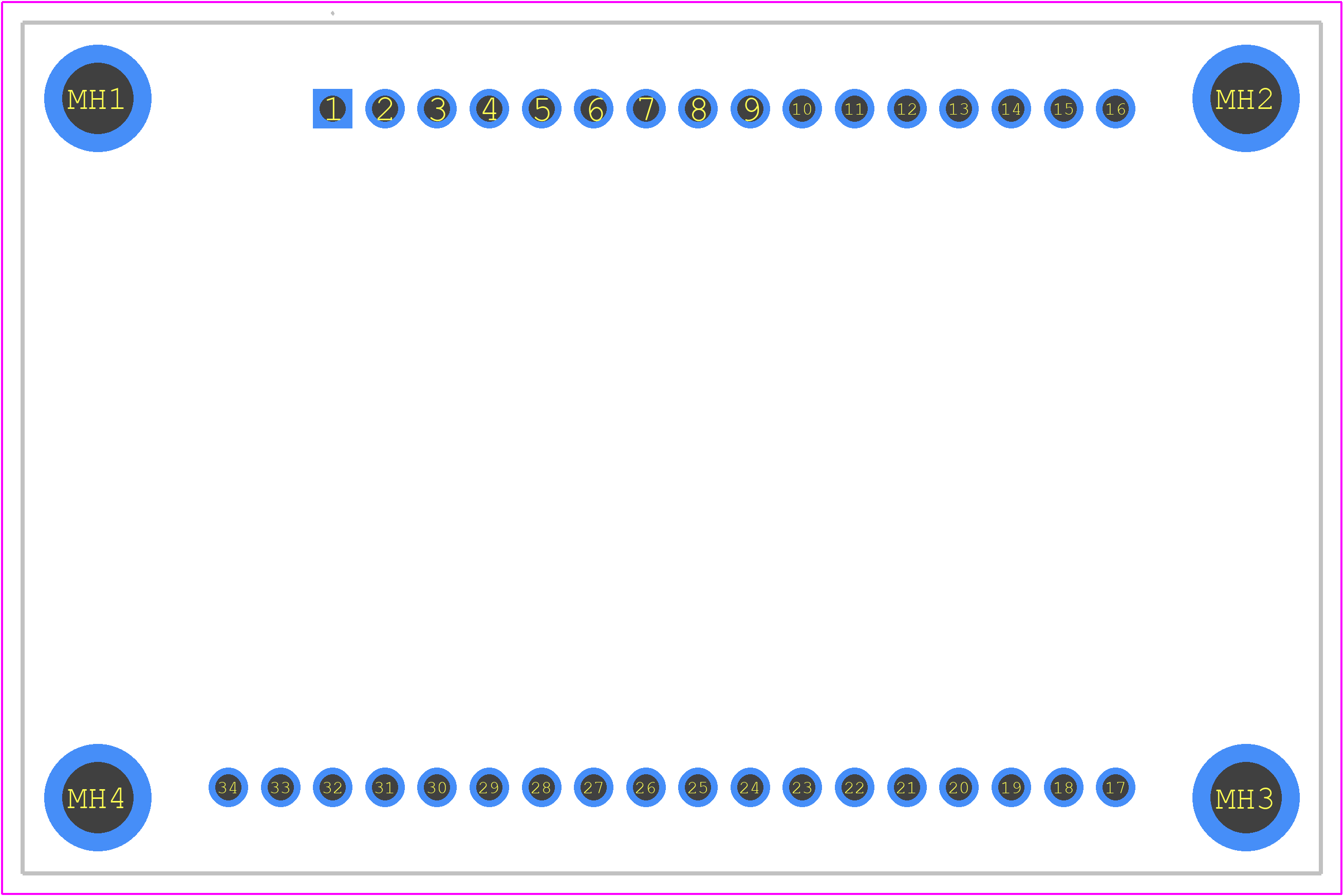 MP111FD - Apex Microtechnology PCB footprint - Other - Other - FD-34-pin Open_Frame