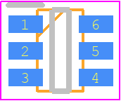 MIC2039EYM6-TR - Microchip PCB footprint - SOT23 (6-Pin) - SOT23 (6-Pin) - SOT23-6LD-PL-1