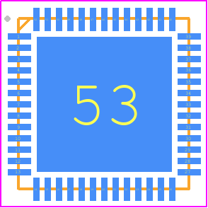 RT5074AGQW - RICHTEK PCB footprint - Quad Flat No-Lead - Quad Flat No-Lead - QFN-W52L-6x6