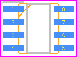 TSM120N06LCS RLG - Taiwan Semiconductor PCB footprint - Small Outline Packages - Small Outline Packages - SOP-8_-