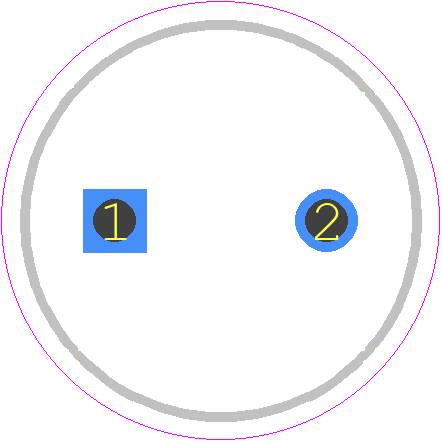 EEHAZSJ121UB - Panasonic PCB footprint - Capacitor, Polarized Radial Diameter - Capacitor, Polarized Radial Diameter - G12