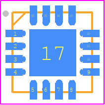 NPA1003QA - MACOM PCB footprint - Quad Flat No-Lead - Quad Flat No-Lead - QFN16X4X4