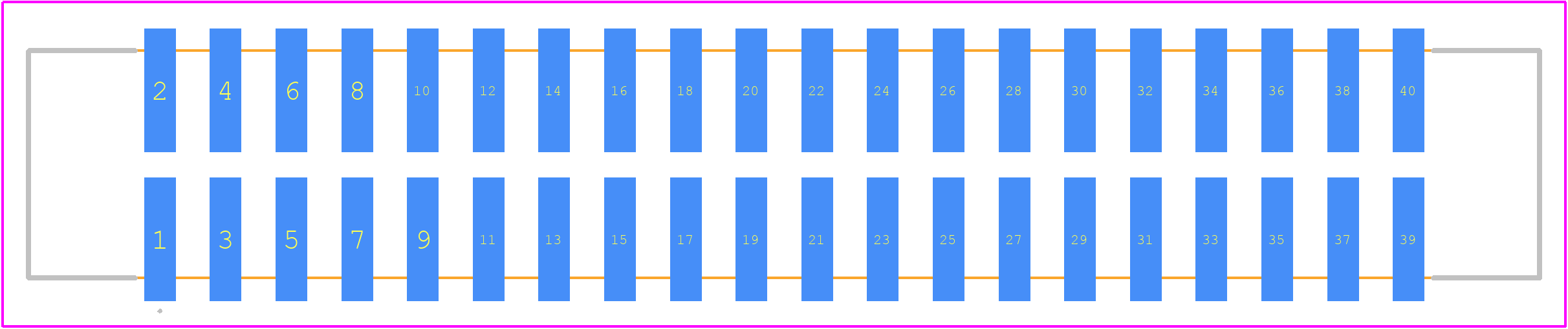 3020-40-0300-00 - CNC Tech PCB footprint - Other - Other - 3020-40-0300-00-1