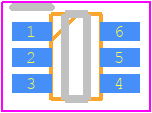 BL1551 - SHANGHAI BELLING PCB footprint - Small Outline Packages - Small Outline Packages - SC70-6