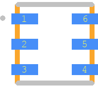 DS28E01P-100+ - Analog Devices PCB footprint - Other - Other - 6-Lead-TSOC