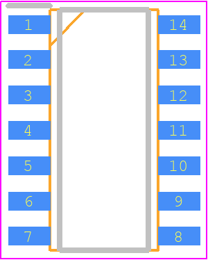 SMDA15C-8.TBT - SEMTECH PCB footprint - Small Outline Packages - Small Outline Packages - SO-14