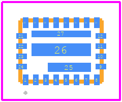 MIC28513-1YFL-TR - Microchip PCB footprint - Other - Other - 24-Lead FQFN 3 mm x 4 mm