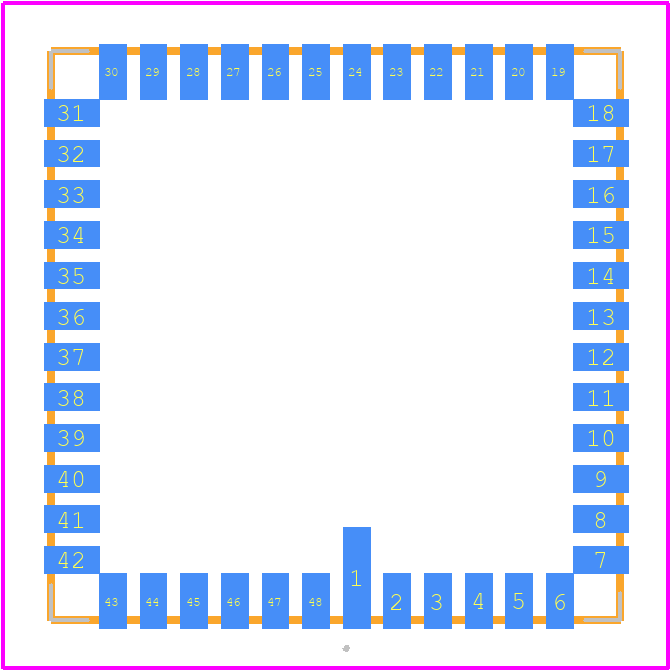 NOIP1FN0300A-QDI - onsemi PCB footprint - Other - Other - LCC48, 14.22x14.22 CASE 115AO ISSUE A_2021