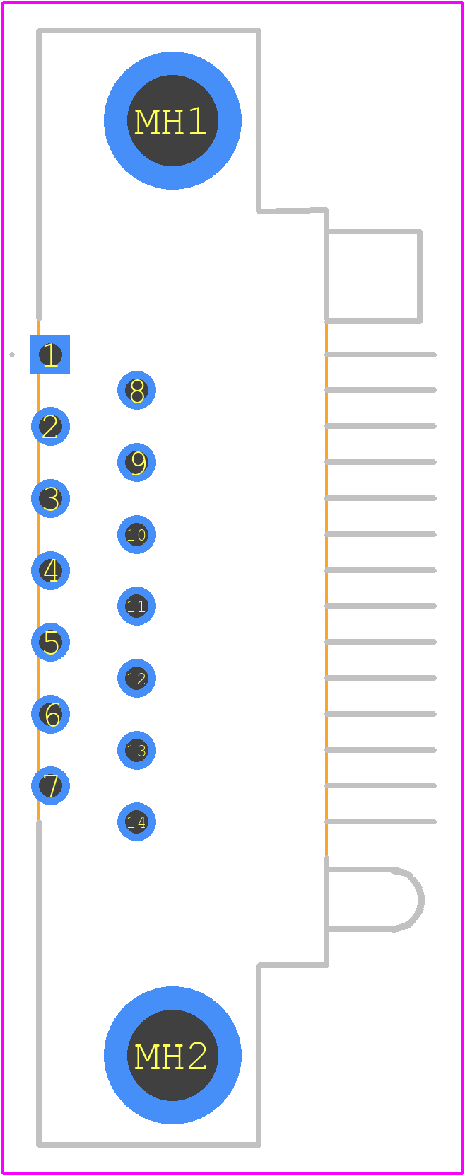 WTB14PR9J - Molex PCB footprint - Other - Other - WTB14PR9J-3