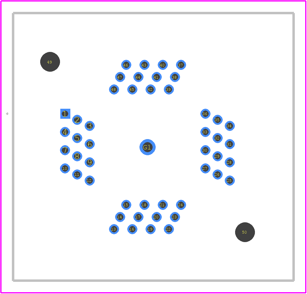 IC610-0484-004-G - Yamaichi PCB footprint - Other - Other - IC610-0484-004-G-3